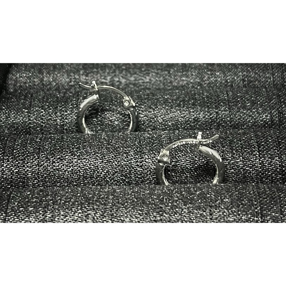 Arracadas de Plata 925 Silver Hoop Earrings